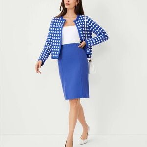 Ann Taylor Ottoman Seamed Pull On Pencil Skirt